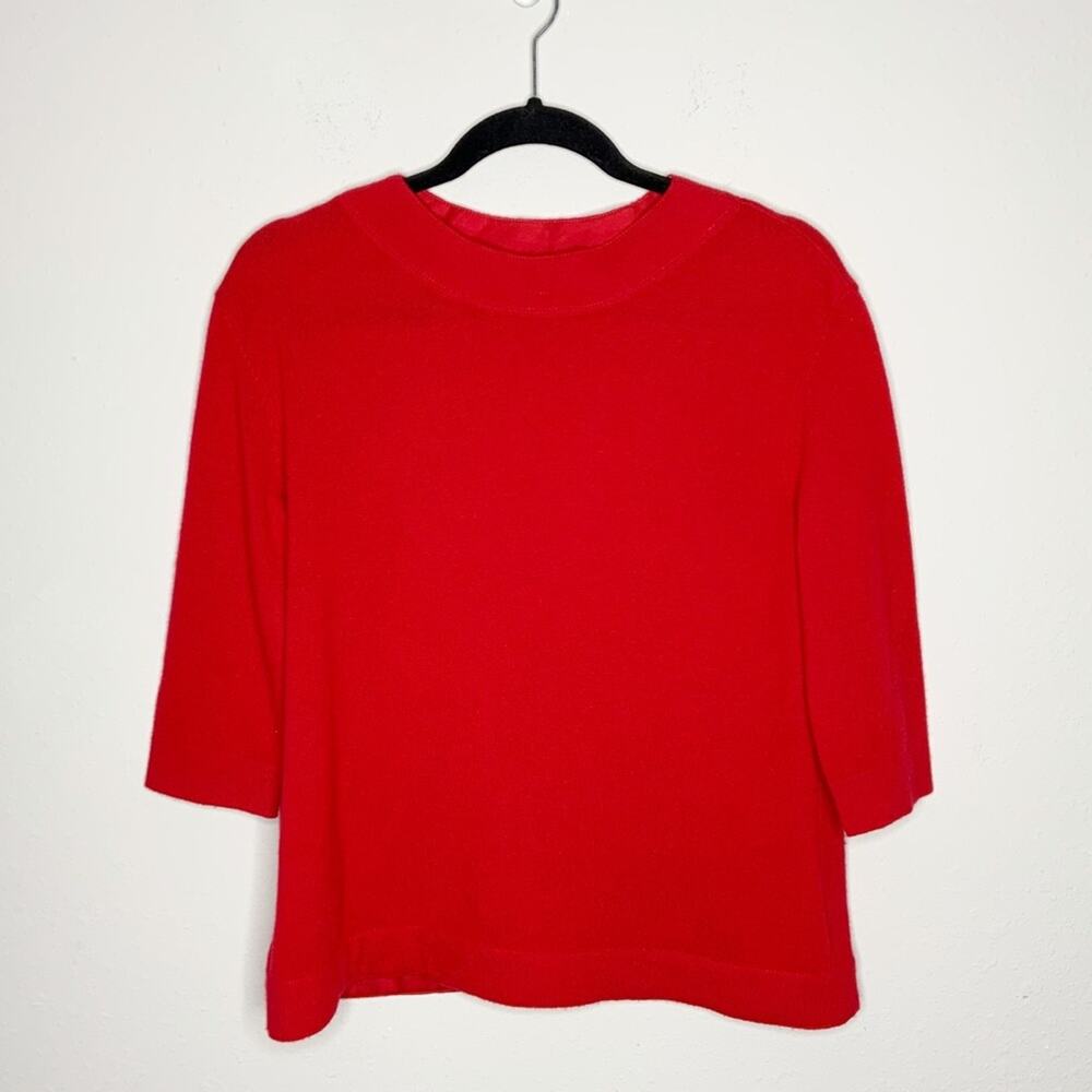 Magaschoni New York Red Cashmere Sweater Size XS